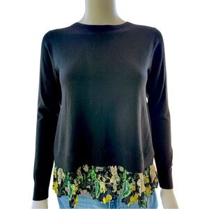 Ralph Lauren Club Monaco Long Sleeve Back Vent Wool Sweater Size XS